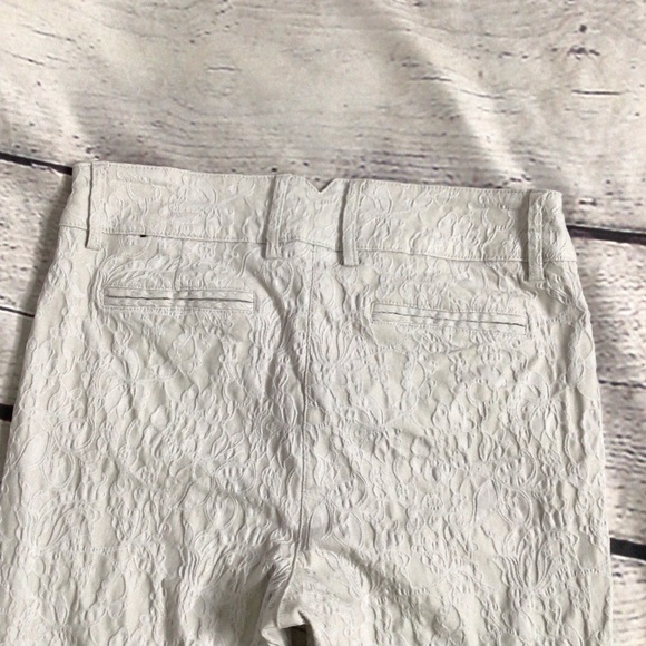 SOHO Apparel Jacquard Light Gray Mid Rise Ankle Jeggings 10 - Picture 9 of 12